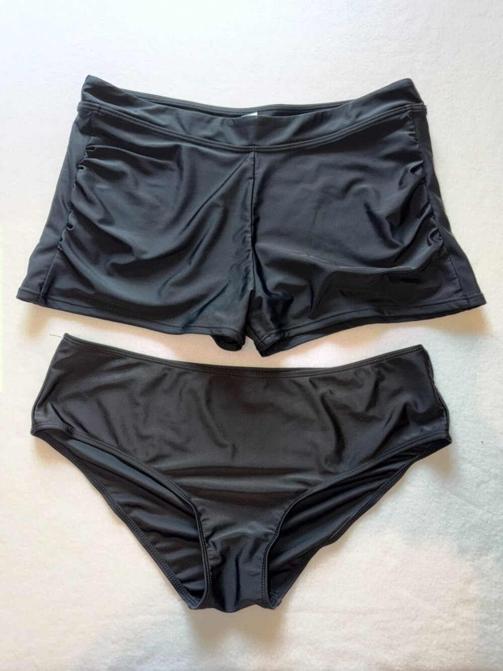 Women’s XXL Swim Shorts + Bikini Bottoms Black Bundle